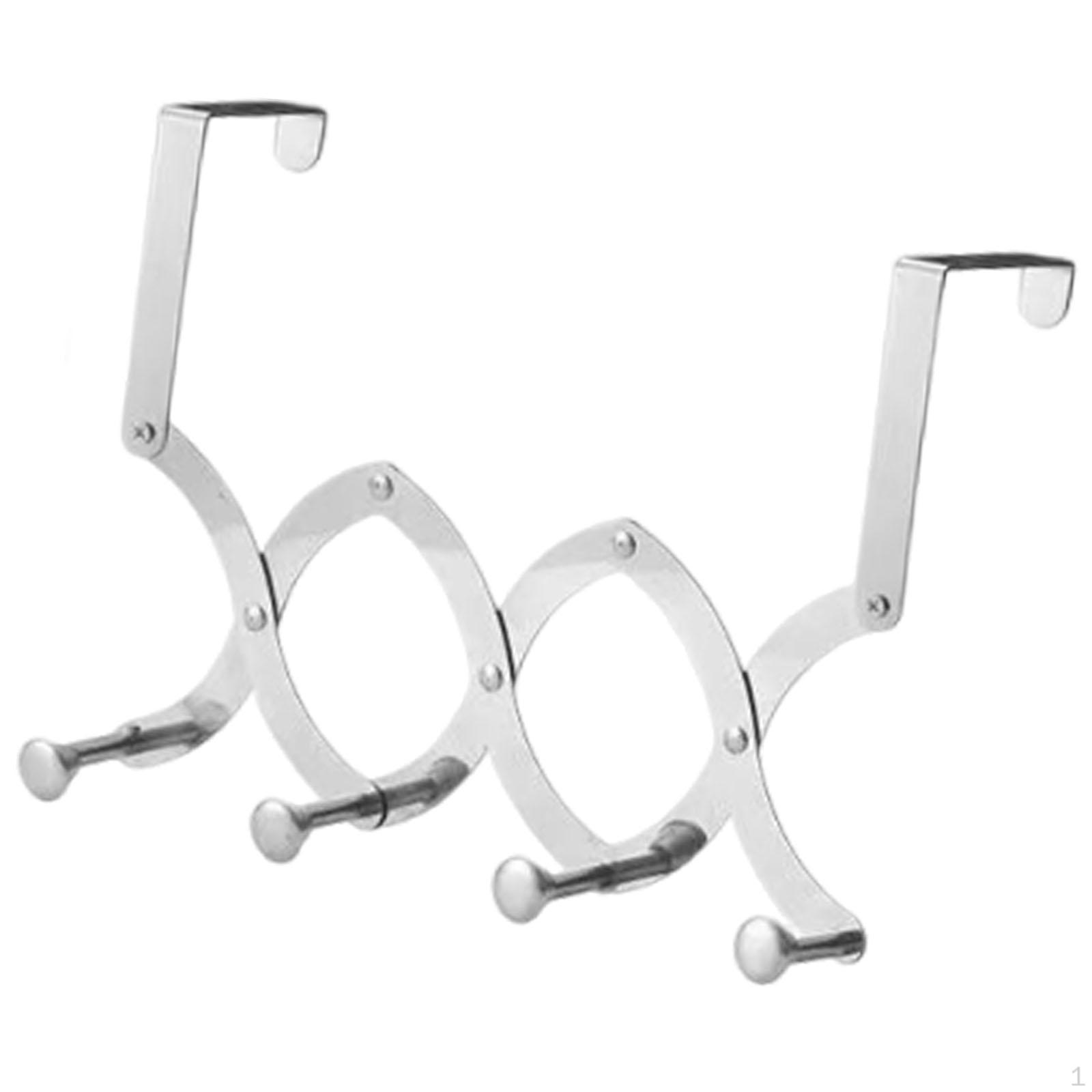 Наддверный крючок Вешалка для одежды Выдвижной Расширяемый Сверхпрочный Подвесной 4 Hooks