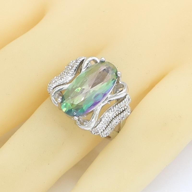 Set Bijuterii Colorate cu Zirconiu Stil European și N Decor Nuntă Petrecere Banchet Decorațiune Rochie Doamne