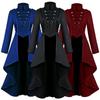 2024 Women's Halloween Medieval Tailcoat with Irregular Hem and Lapel