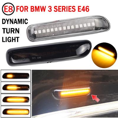 LED Dynamische Seitenblinker Blinker Fließendes Wasser Blinker Blinklicht Für BMW E46 3er Limo Coupe Compact Cabriolet