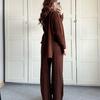 2025 Autumn/Winter High Neck Cozy Scarf-Top Sweater and Long Pants Set