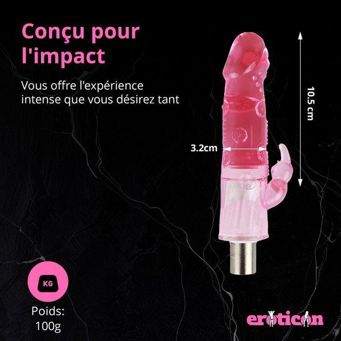 Gode étanche - Eroticon - 10,5 cm - Connecteur 3XLR - PVC sans danger - Unisexe