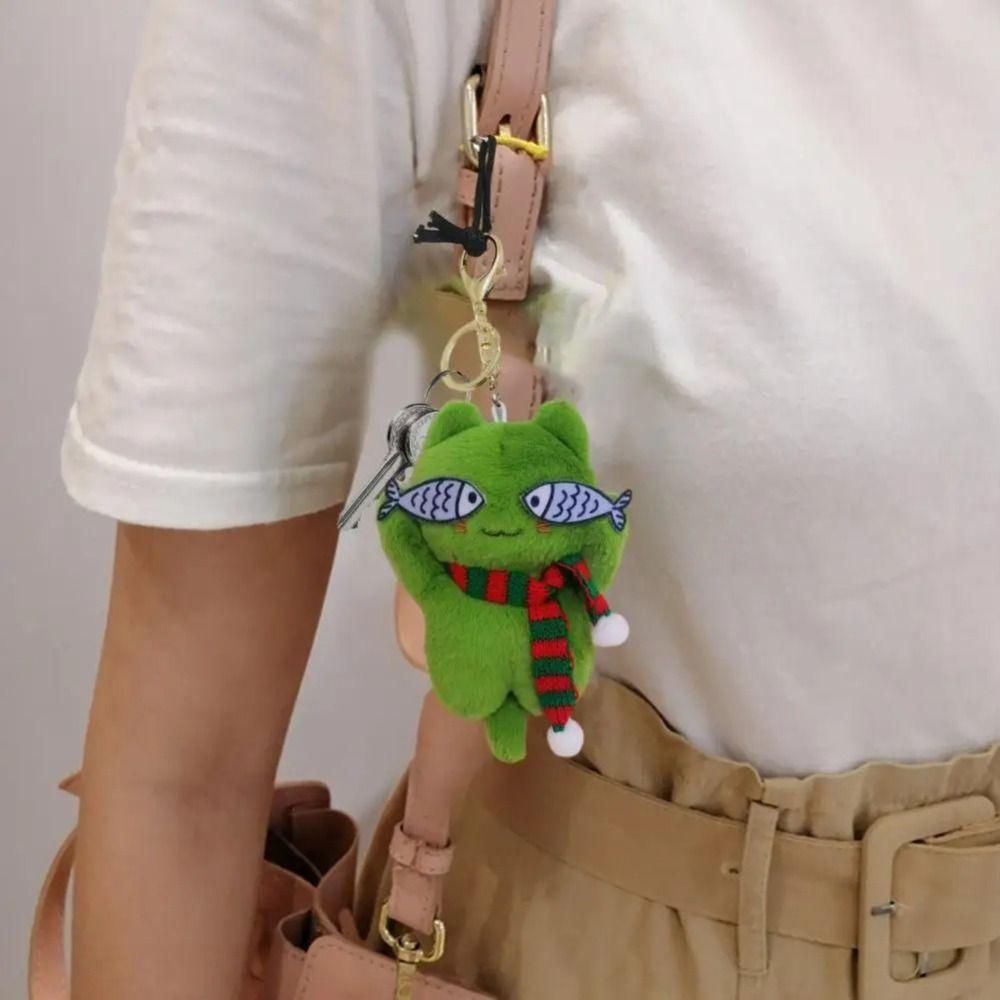 With Fish Eyes Finely Sewn Cat Keychain Cat Cat Plush Keychain  Kids Gift