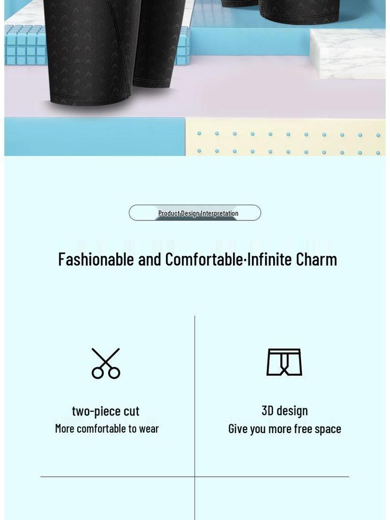 Pánské rychleschnoucí plavky z žraločí kůže a set čepice - Závodní voděodolné plavky