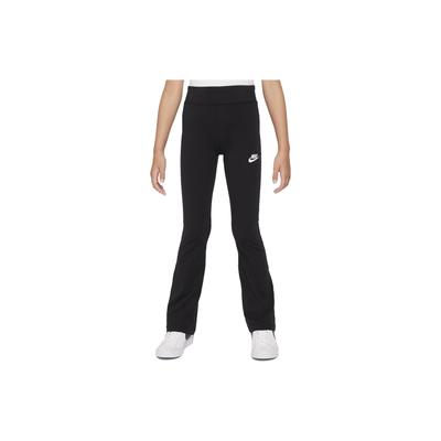Dziecięce dzianinowe spodnie sportowe Ulubiona odzież sportowa Nadruk z logo Wysoki stan Slim fit Spodnie dziecięce Czarne FJ6169-010