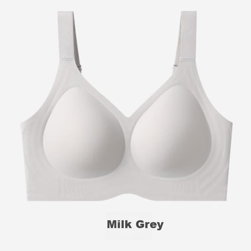 LangSha Seamless Bra for Women, Lightweight Foundation Liquid, Anti-Sagging, Push-Up, Wireless, Side Support, Small-Bust Enhancing Brassiere