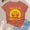 Women's Halloween Print Short Sleeve T-Shirt Casual Neck Tee Top