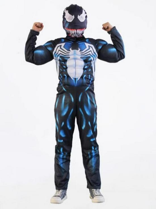 Children's Halloween Cosplay Costumes: Thor, Spider-Man, Venom, King Kong, Hulk.