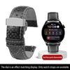 Calfskin strap Bracelet Carbonfiber Grain Watchband 18mm 20mm Red Orange Stitching Watch Band 21mm 22mm 23mm 24mm Watch Strap