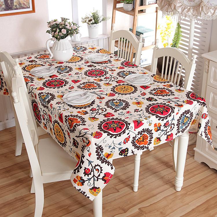 Mingzu Cotton Thickened Canvas Sunflower Coffee Table Tablecloth Dining Table Cloth