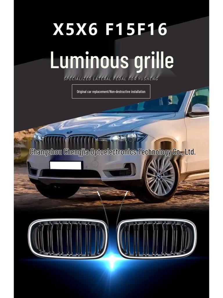 BMW X5/X6 F15/F16 (2014-2017) Grilă Dublă Lucios Negru cu Bandă Luminoasă