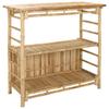 Outdoor Bartisch Natur 110 x 50 x 105 cm Bambus