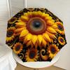 1PC Sunflower Pattern Automatic Open/Close Umbrella with Windproof, 8-Rib Sturdy Canopy, Durable Ribs, Fashionable Design, Outdoor Accessory, Fun Prin