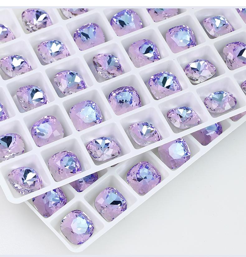 10Pcs Crystal K9 Glass Drill Tip Bottom Drill Fat Square Special-Shaped Nail Drill Clothing Accessories