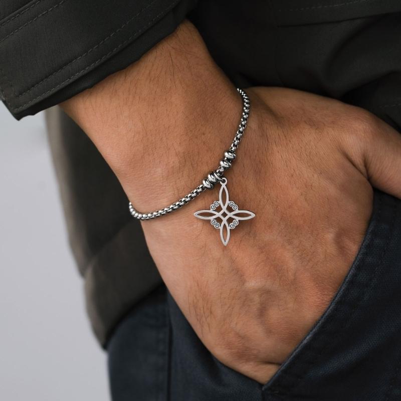 Witch Knot Bracelet Women Stainless Steel Chain Bracelets Hand Wicca Amulets Jewelry Gifts Stainless Steel Material