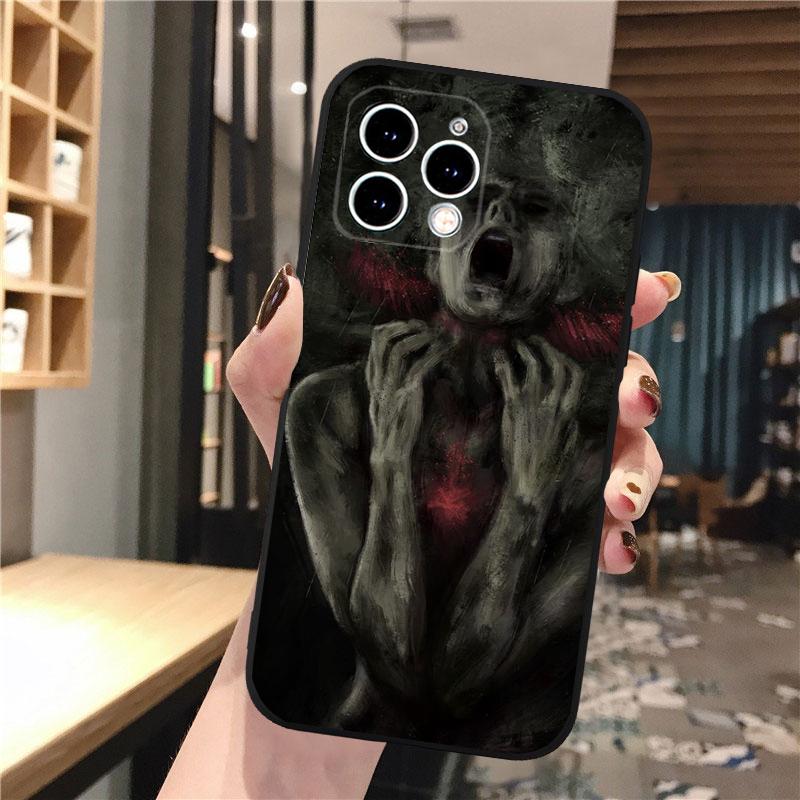 Phone Case Carcasa Funda For iPhone 17 Pro Max Air 16 15 14 13 Pro Max 15 16 Pro 15Plus Horror Anime Girl Case