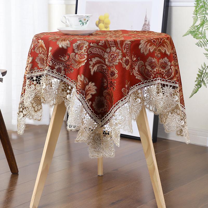 Chinesische rot bestickte Jacquard-Tischdecke, chinesische Hochzeits-Kaffeetischdecke, Hochzeitsdekorations-Geschenk-Tischdecke, festliche Esstischdecke