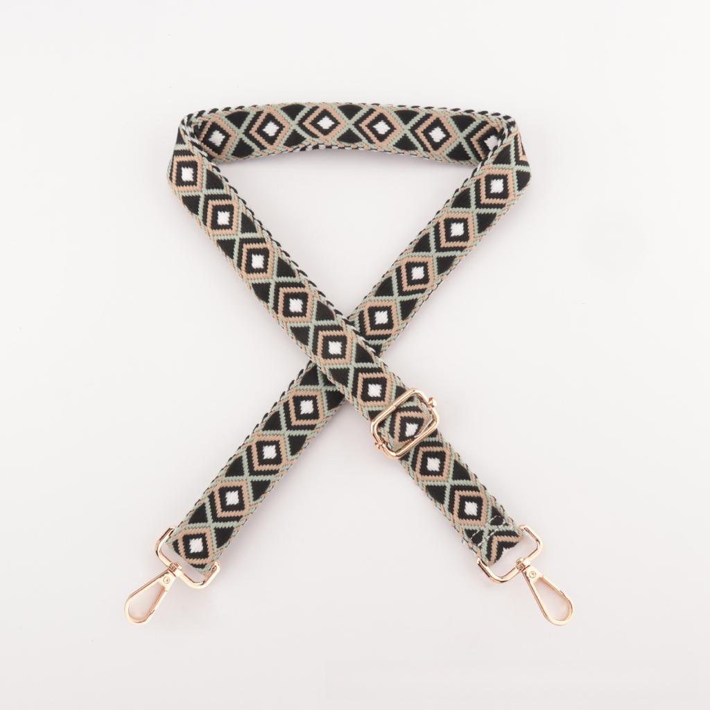 2.5cm Diamond Shoulder Strap Accessories Single Shoulder Crossbody Versatile Color Contrast Decompression Replacement Bag Strap