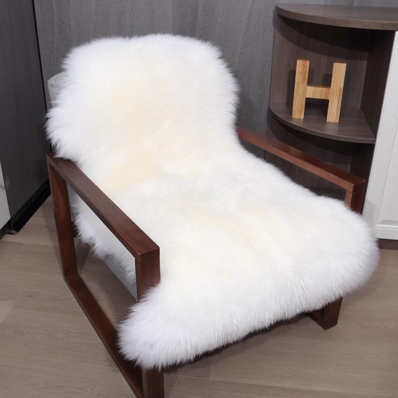 Australian Sheepskin Wool Chair Cushion - Round Mat for Dining Chairs & Sofas