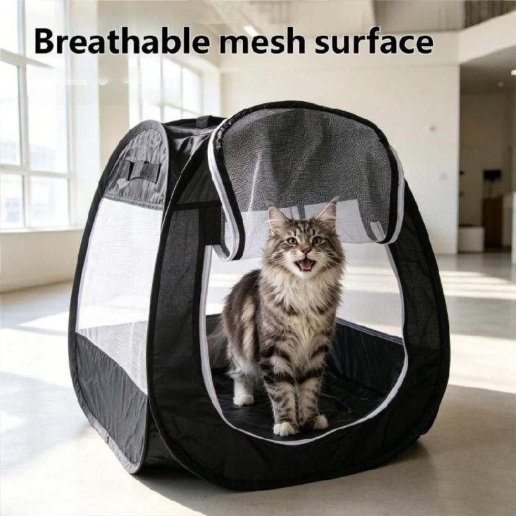 Foldable Pet Tent Portable Dogs Sun Protecting Portable Indoor/Outdoor Sunshades Fence with Ventilation Window