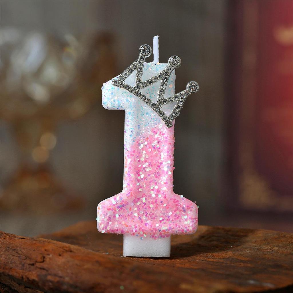 Temu Crown Princess Birthday Number Candles - Creative Cake Decorations for Parties