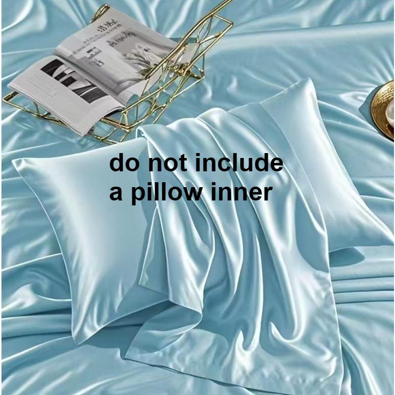 

2pcs Summer Cooling Pillow Case Breathable Soft Pillow Cover for Home Bed Sleeping Pillowcase Home Textile Accessories 48x74cm синій
