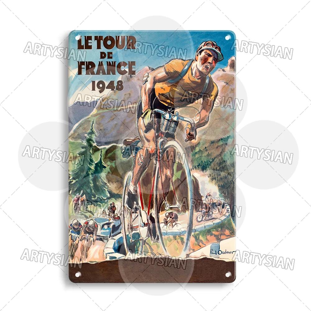 Tour de France Metal Sign Cycle Bicycle Racing Plaque Course de la Paix Championnat du monde Tour of Peace Vel’ d’Hiv Alcyon