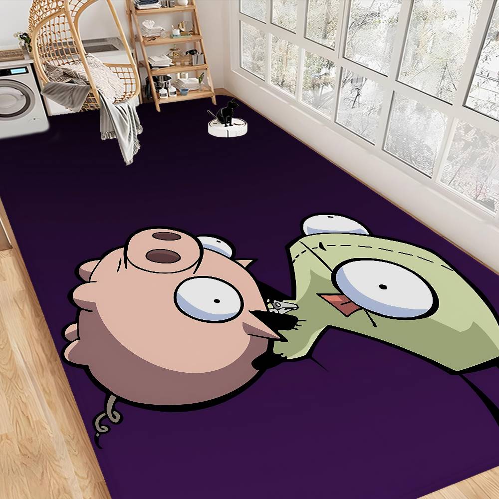 Invader Zim Hippie Bathroom Mat Anti-slip Absorb Water Long Strip Cushion Bedroon Mat Hotel Decor Mat