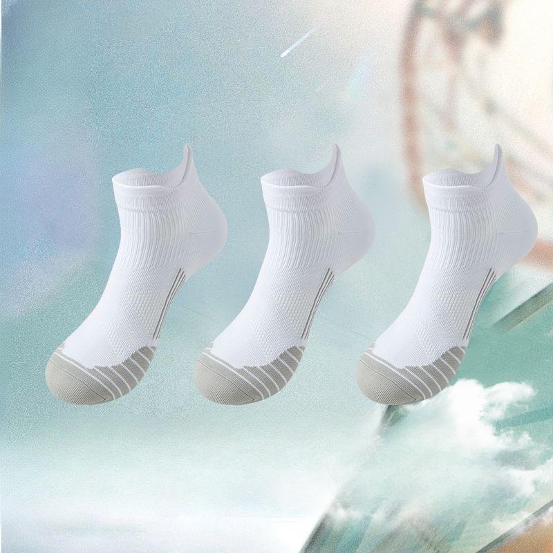 Exercise Compression Socks - Pure Cotton Short-tube High-elastic Multi-color Short Socks - Running Sweat-absorbing Socks