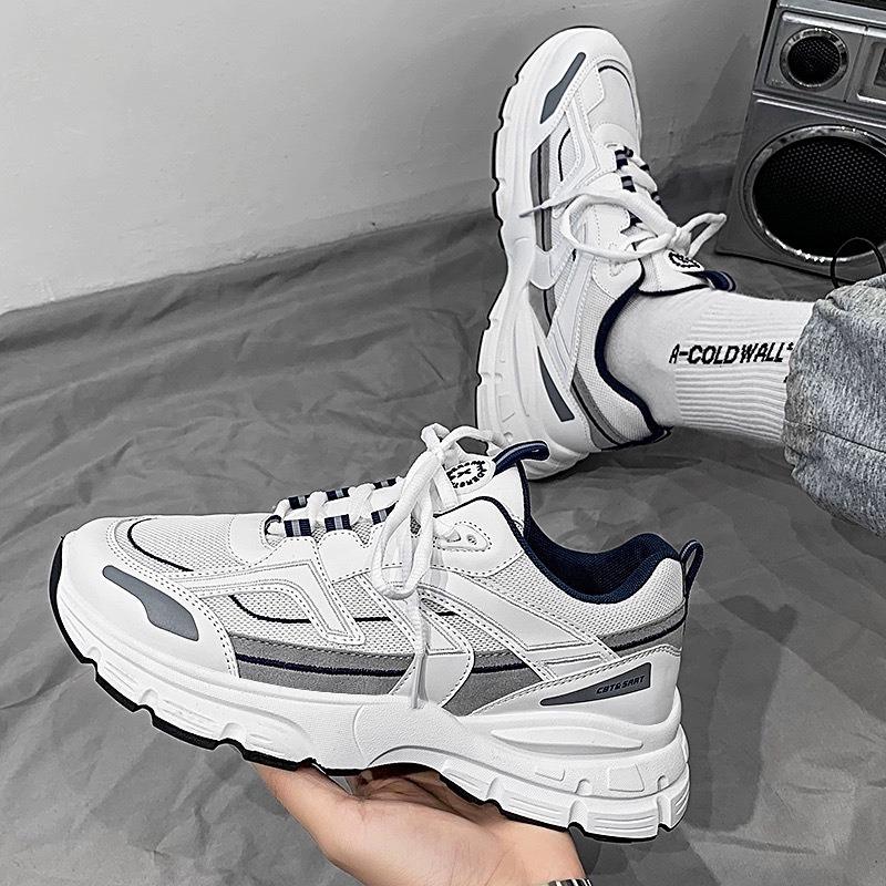 Men's Shoes New Trendy and Versatile Summer Breathable Thin Mesh Sports and Leisure Heightening Dad Trendy Shoes