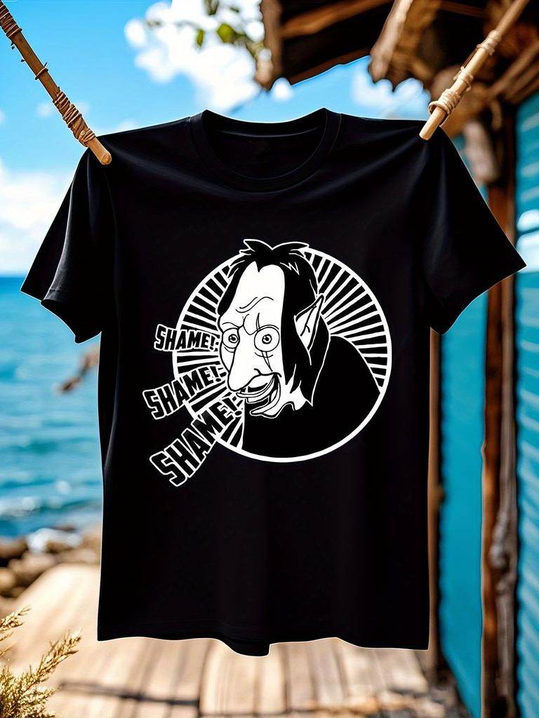 Shame WizardBig Mouth Vintage Graphic Tshirt Black Tee wi...