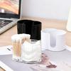 Acryl-Aufbewahrungsbox Badezimmerglas Make-up-Organizer Baumwoll-Rundpad-Halter Wattestäbchenbox Halter Spender Organizer Glas