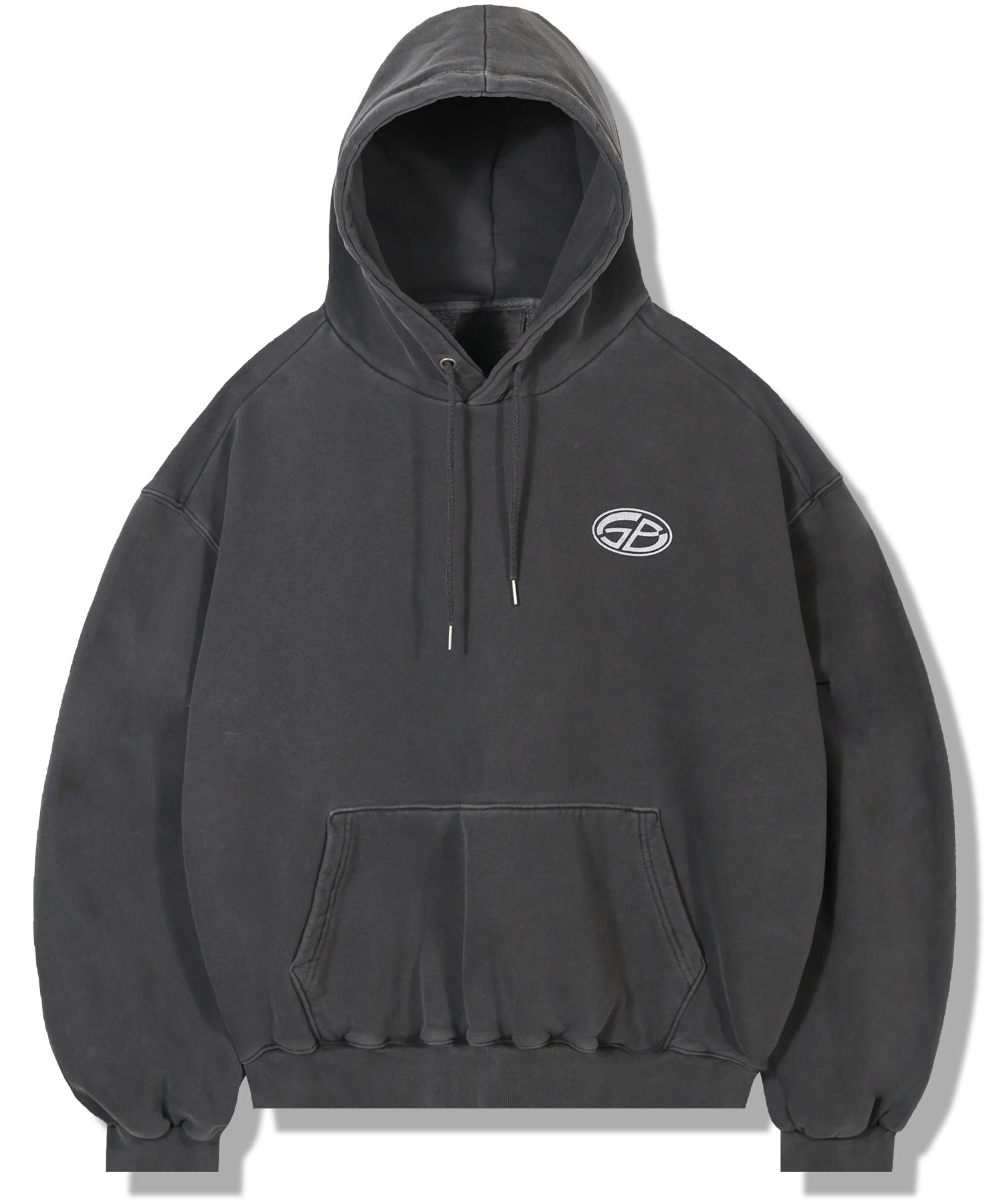 Goobin Pigment Oversized Logo Hoodie - Charcoal Charcoal/M