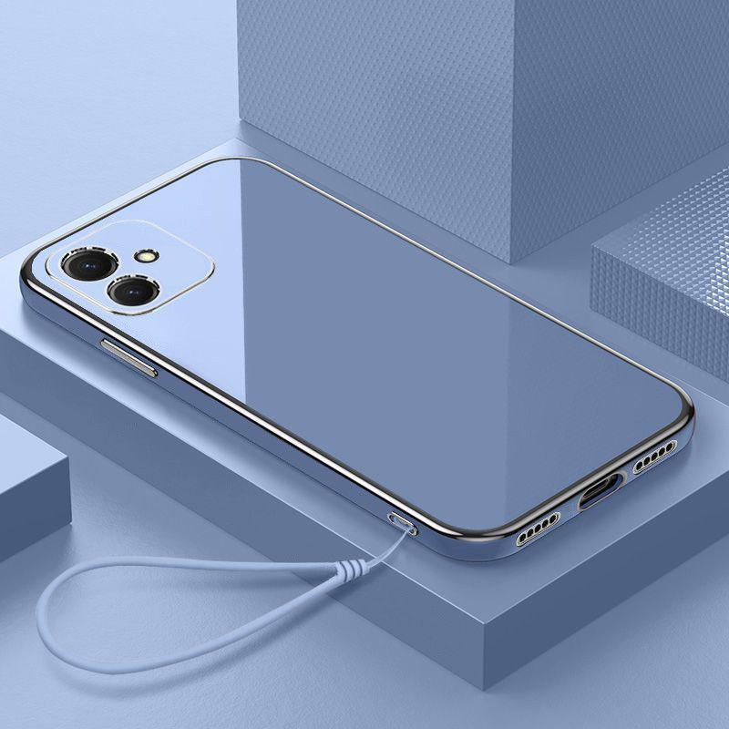 Pro Samsung Galaxy A05 Pouzdro Samsung SM-A055F Pouzdro na telefon Rovný okraj Galvanické pokovování Nárazuvzdorný Silikonový Zadní Měkký Kryt