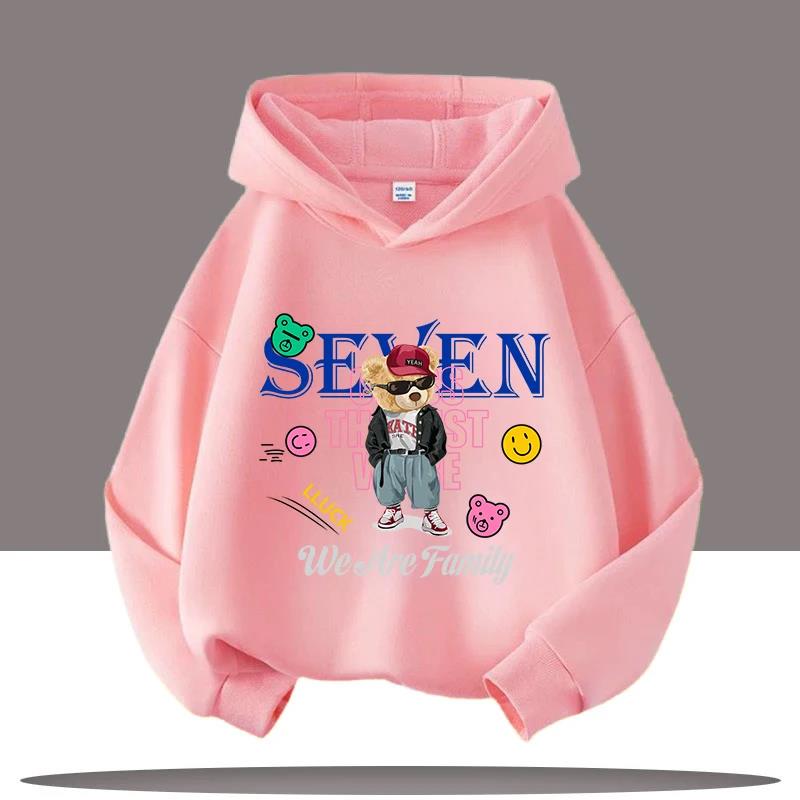 Autumn Winter Children's Hoodies Teddy Bear Pullover Fashionable Boys' Girls' Hoodies Comfortable Children's Tops