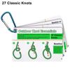 Mini Carabiner Rock Climbing Knot Cards Waterproof Cards Knot Guide Cards  Backpacking