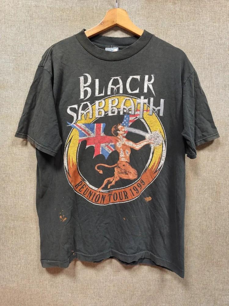 винтажная футболка 90-х группа black sabbath черный цвет репринт AN47162 Унисекс футболка S