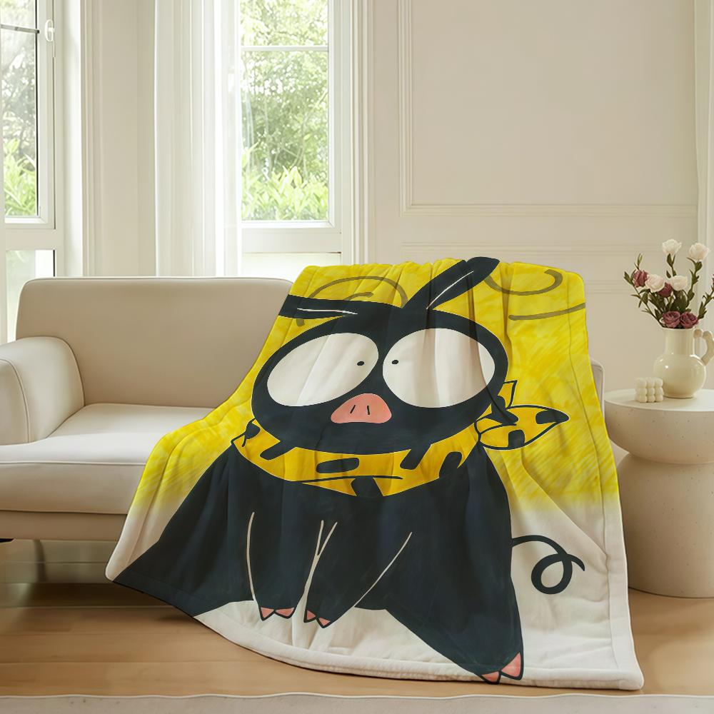 Anime cute Ranma role Chan Ryoga Blanket For Sofa Office Bed Plane Travel Sleep Read Relax Camping Soft And Warm