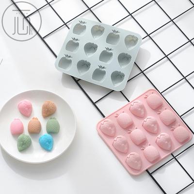 12 Stampo per cubetti di ghiaccio in silicone anche fragola e ananas, stampo per cioccolato, caramelle, snack da forno