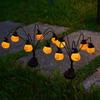 4er-Pack 8LED Solar-Kürbislichter Halloween-Dekorationen Außenwegleuchten Gruselige wasserdichte Glühwürmchenlichter für Garten Rasen