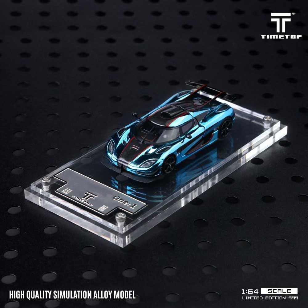 

TIME TOP Limited Edition High-Luxury 1:64 One1 Gift Box Version Alloy Car Model removable back cover синий