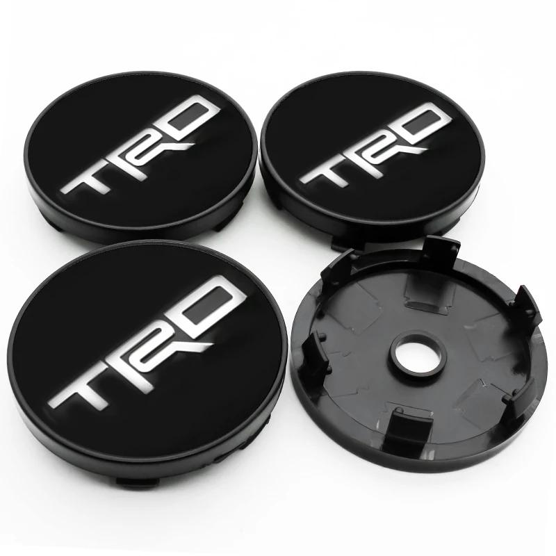 4 Pièces 56mm+60mm 57mm 62mm Cache-moyeu de Roue de Voiture Pour Toyota TRD Rav4 Yaris prius avensis Corolla Camry Autocollant Couvercle Accessoires