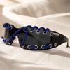 Sunglasses with Rhinestone Cord Sparkle Glasses Trendy for Parties