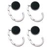 4Pcs Portable Folding Table Hook Circle Shape Bag Parts Purse Bag Hanger Strong Load-Bearing Foldable Handbag Hook Holder Travel
