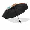 1 Stück Outdoor-Schirm mit Anime-Charakter-Design - Automatisches Öffnen/Schließen, Tragbares 3-fach faltbares Design, 8-Speichen-Eisenrahmen - Perfektes Geschenk für Fans, T