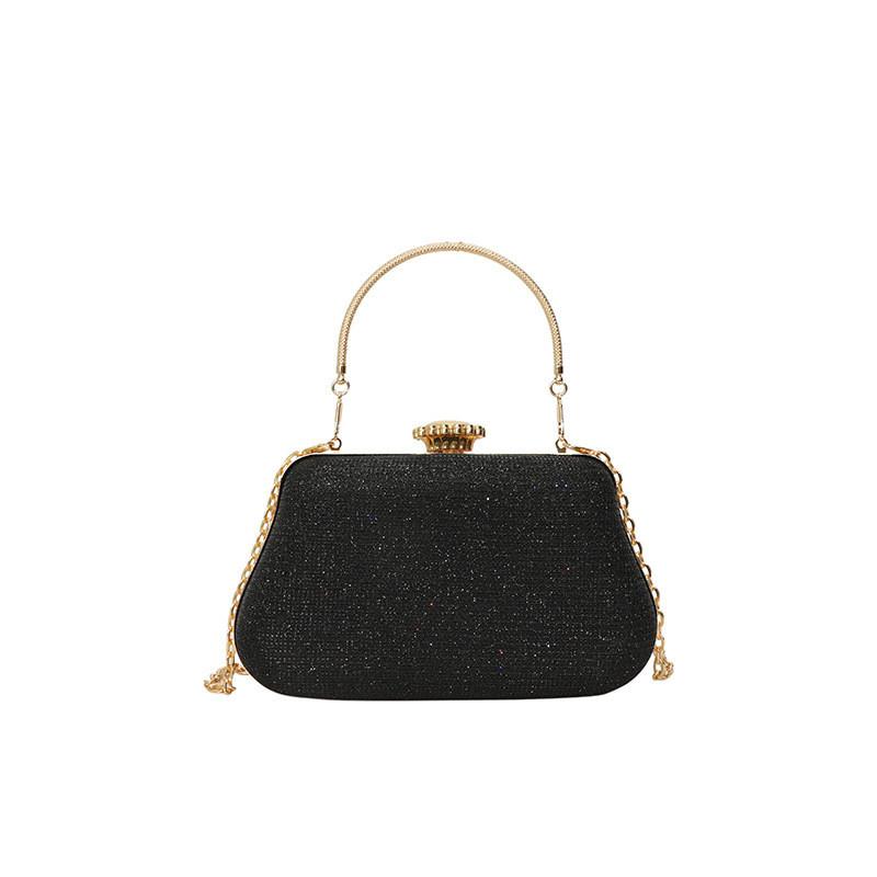 Elegant Plush Evening Bag With Clutch Closure For Womens Night Out