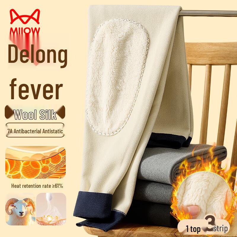 

Мужские термобрюки Мао Жэнь на флисовой подкладке с шелковыми наколенниками L