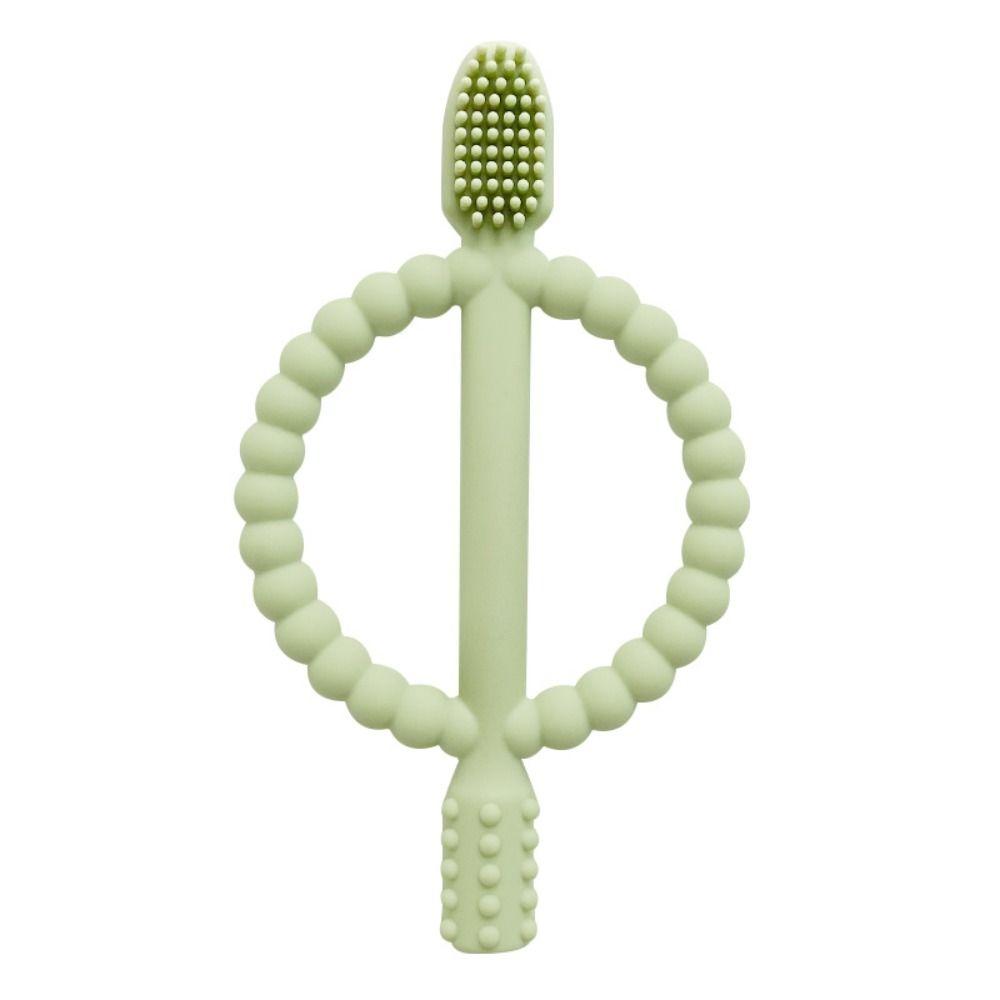 Food Grade Silicone Baby Teether Easy-Hold Handle Infant Toothbrush Premium Teething Toys Travel