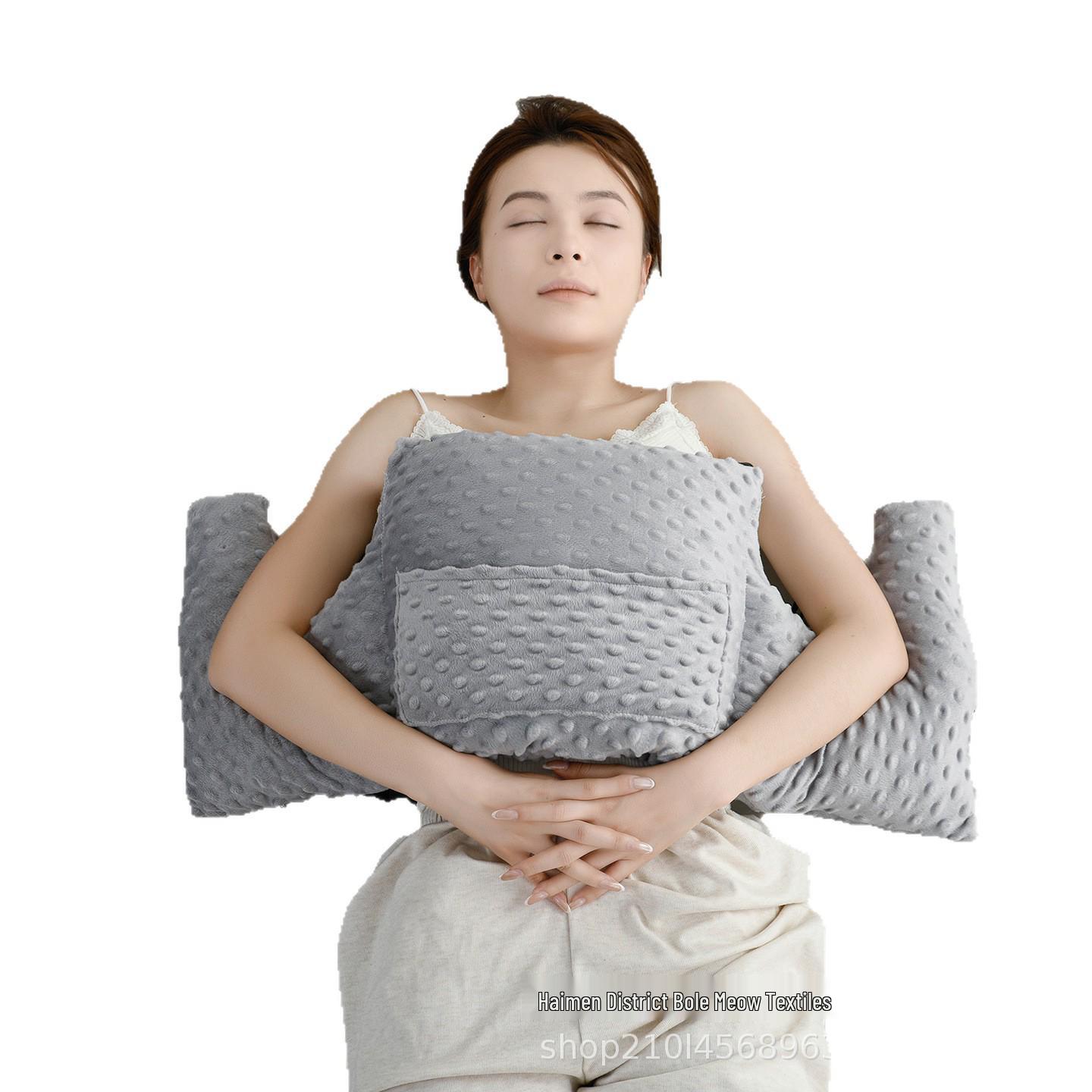 

Подушка для відновлення після операції на грудях: Зручна поперекова підтримка та подушка на ремінь безпеки автомобіля Post-surgery Recovery Pillow - Gray