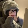 Fashionable and Versatile Big Head Wool Hat Korean Retro Casual Warm Hat Windproof Ear Protection Knit Hat